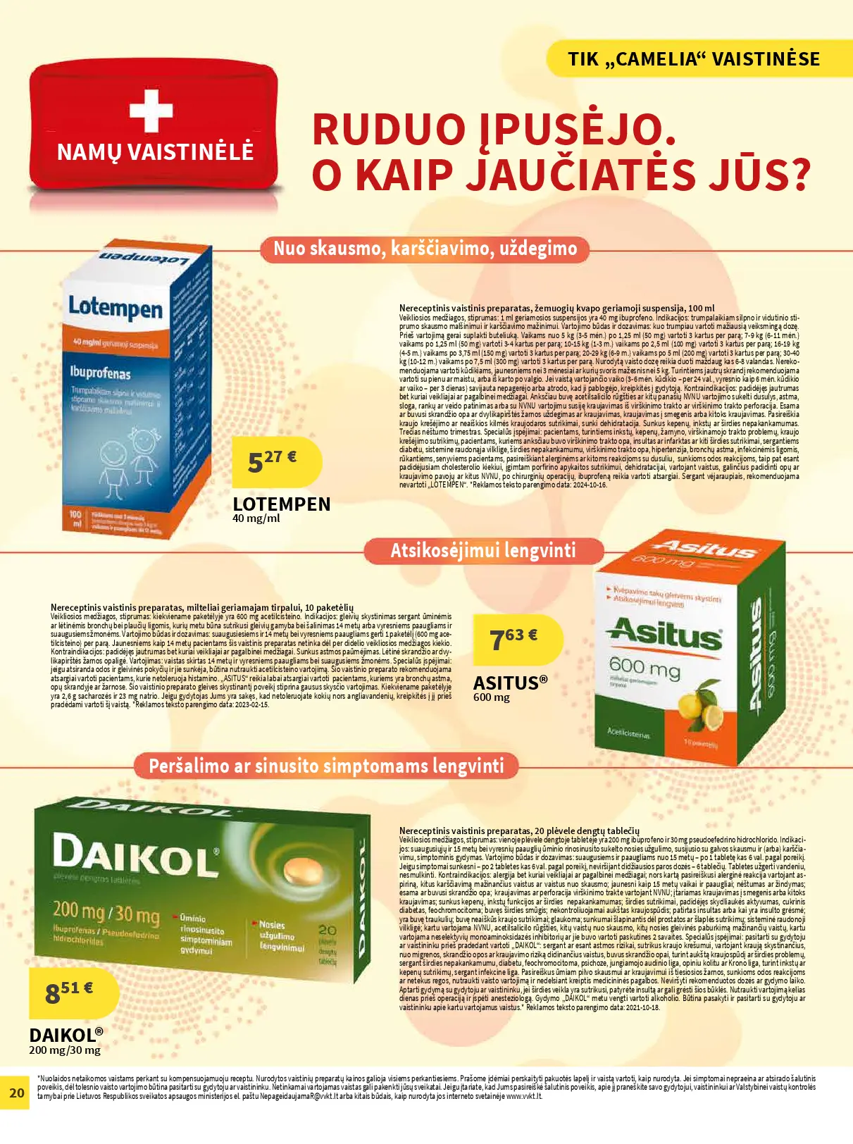 Camelia vaistinės leidinys „Kartu vienas dėl kito“ – 20 puslapis