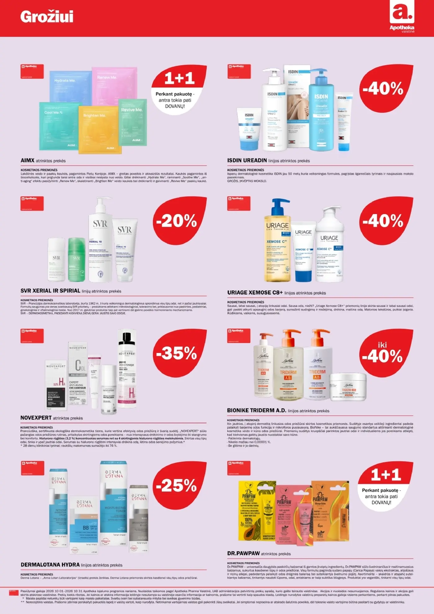 Apotheka vaistinės spalio akcijų leidinys – 8 puslapis