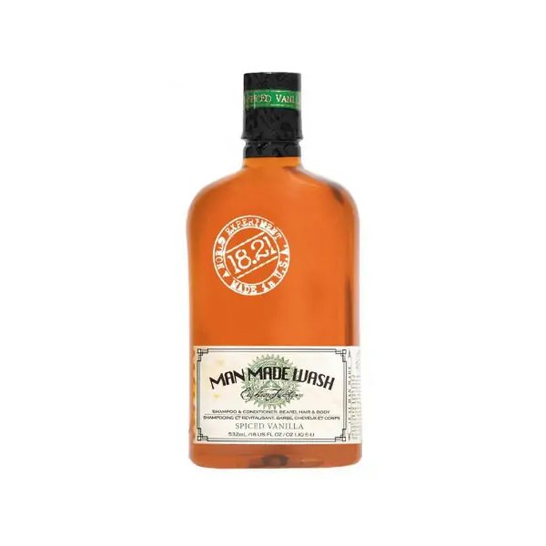 18.21 MAN MADE šampūnas, kondicionierius ir kūno prausiklis vyrams 3IN1 SPICED VANILLA, 532 ml