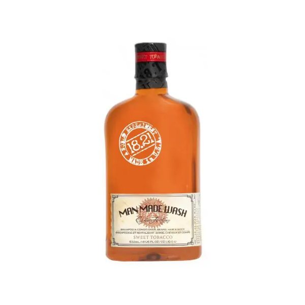 18.21 MAN MADE šampūnas, kondicionierius ir kūno prausiklis vyrams 3IN1 SWEET TOBACCO, 532 ml