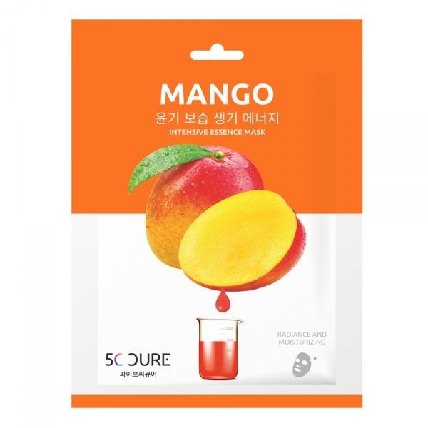5C CURE lakštinė veido kaukė su mangų ekstraktu, 1 vnt