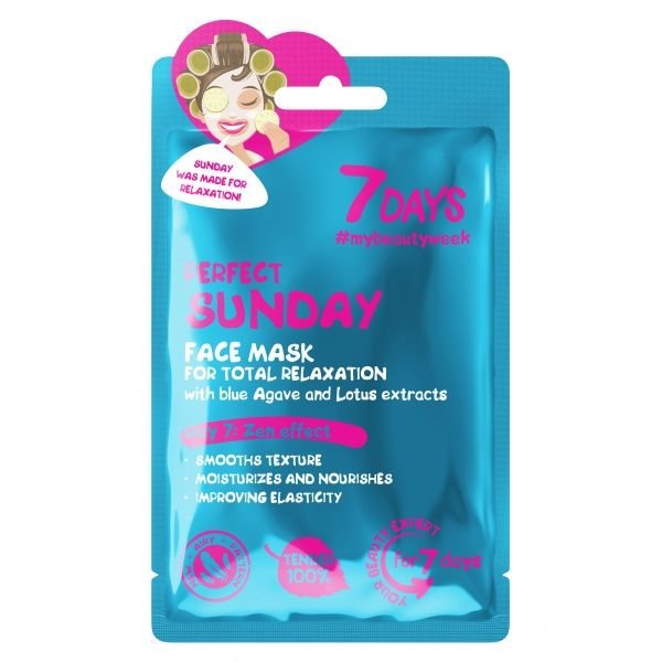 7 DAYS lakštinė veido kaukė TOBULAS SEKMADIENIS, 1 vnt., 28 g