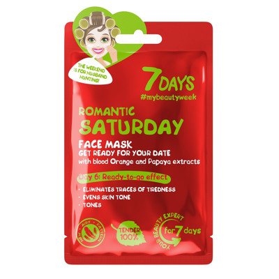 7DAYS ROMANTIŠKAS ŠEŠTADIENIS, kaukė veidui, 28 g