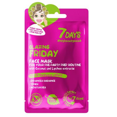 7DAYS UŽDEGANTIS PENKTADIENIS, kaukė veidui, 28 g