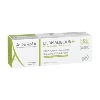 A-DERMA Dermalibour+ Cica atstatomasis intensyvios priežiūros kremas, 100 ml