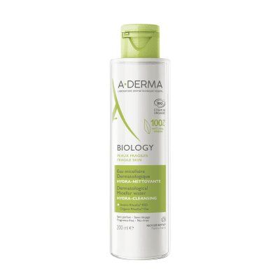 A-DERMA dermatologinis ekologiškas drėkinantis micelinis vanduo BIOLOGY, 200 ml
