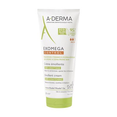 A-DERMA EXOMEGA CONTROL, kremas-emolientas sausai, į atopinį dermatitą linkusiai odai, 200 ml