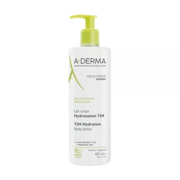 A-DERMA kūno losjonas 72H HYDRATION, 400 ml
