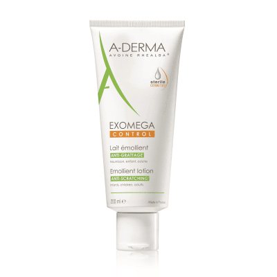 A-DERMA lengvos tekstūros losjonas-emolientas sausai, atopinei odai EXOMEGA CONTROL, 200 ml