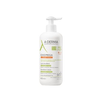 A-DERMA minkštinamasis kūno losjonas-emolientas EXOMEGA CONTROL, nuo gimimo, 400 ml