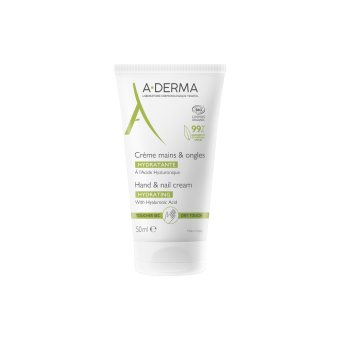 A-DERMA rankų ir nagų kremas su hialurono rūgštimi ESSENTIALS, 50 ml