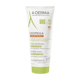 A-DERMA veido ir kūno kremas-emolientas sausai, atopinei odai EXOMEGA CONTROL, 200 ml