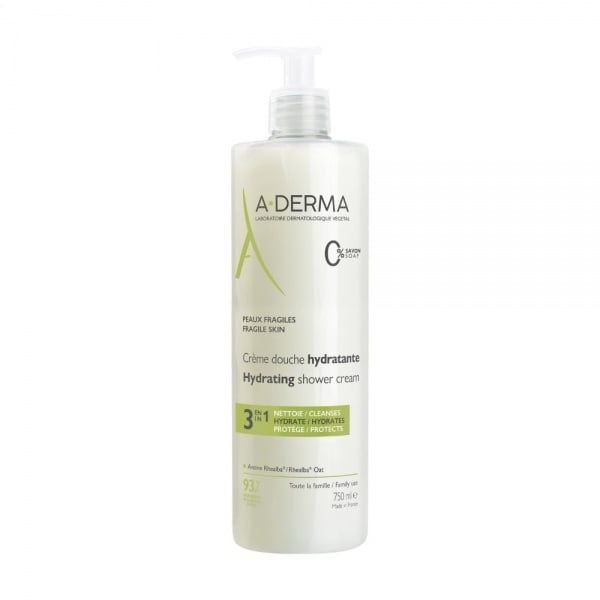 A-DERMA veido, kūno ir plaukų prausimosi kremas HYDRA PROTECTIVE, 750 ml