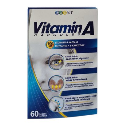 ABC VIT, vitaminas A, 60 kapsulių