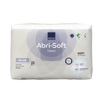 ABENA paklotai ABRI-SOFT, 25 vnt., 60 x 60 cm