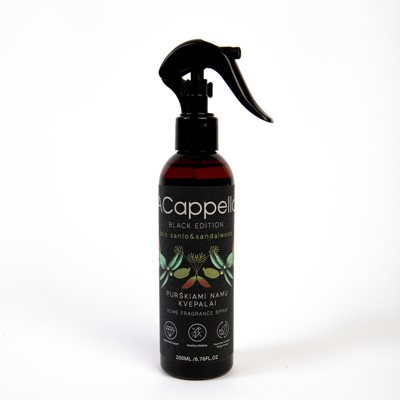 ACAPPELLA Black Edition purškiami namų kvepalai, Palo Santo & Sandalwood, 200 ml