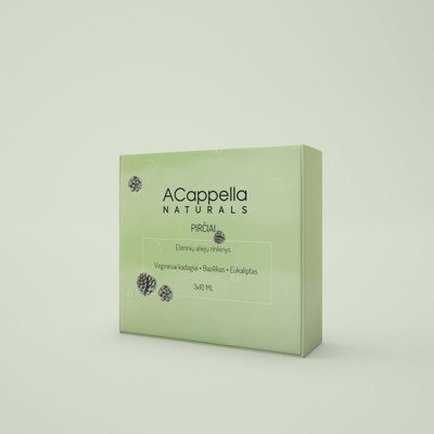 ACAPPELLA NATURALS eterinis aliejų rinkinys Pirčiai, 3 x 10 ml