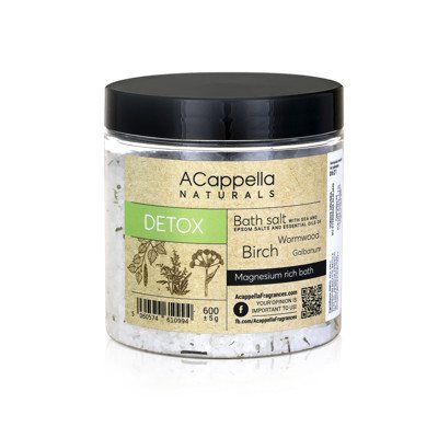 ACAPPELLA NATURALS vonios druska DETOX, ., 600 g