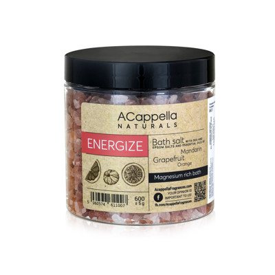 ACAPPELLA NATURALS vonios druska ENERGIZE, ., 600 g