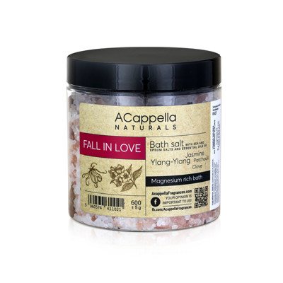 ACAPPELLA NATURALS vonios druska FALL IN LOVE, ., 600 g