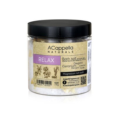 ACAPPELLA NATURALS vonios druska RELAX, ., 600 g
