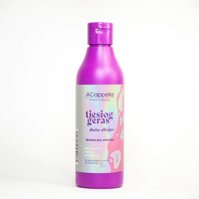 ACappella TIESIOG GERAS dušo aliejus, SPARKLING MIMOZA, 250 ml