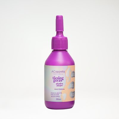Acappella TIESIOG GERAS plaukų aliejus, GOLD POMPOM, 35 ml