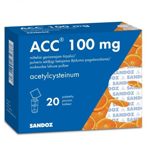 ACC 100 mg milteliai geriamajam tirpalui N20