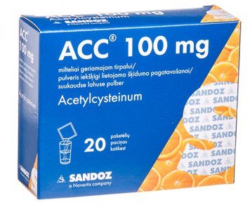 ACC 100 mg/ milteliai geriamajam tirpalui paketėlyje N20, 3 g