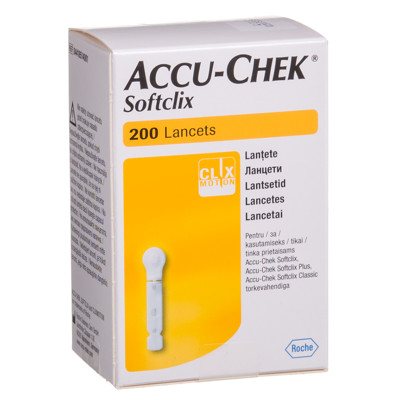 ACCU-CHEK SOFTCLIX, adata-lancetas, 200 vnt
