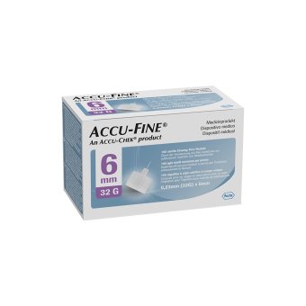 ACCU-FINE adatos insulino švirkštikliams, x 6 mm, 100 vnt., 32 g