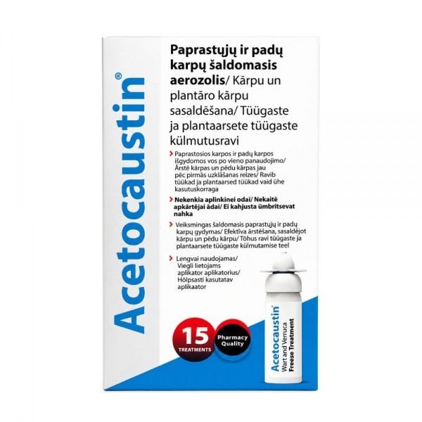 Acetocaustin karpų šaldomasis aerozolis