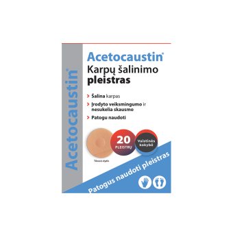 ACETOCAUSTIN Karpų šalinimo pleistras, 20 pleistrai