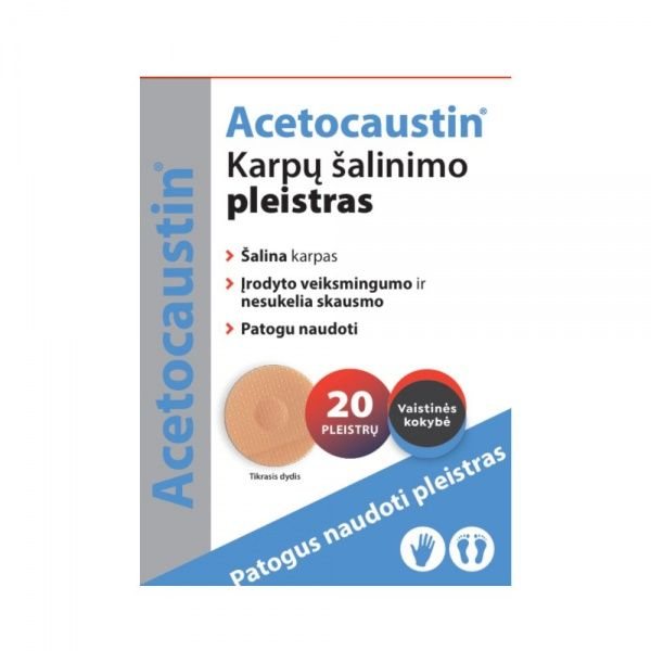 ACETOCAUSTIN karpų šalinimo pleistras, 20 vnt