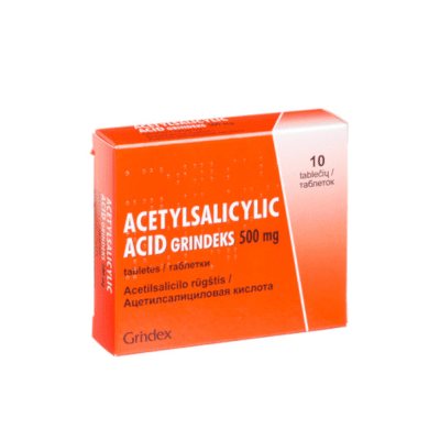 Acetylsalicylic Acid Grindeks 500 mg tabletės N10