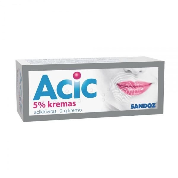 ACIC 50 mg/g kremas, 2 g