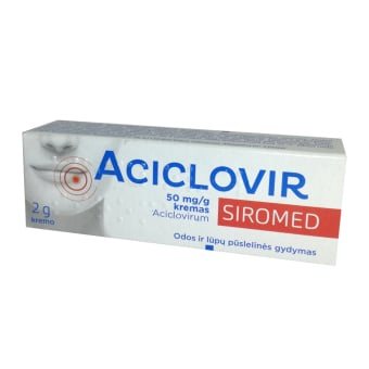 ACICLOVIR SIROMED, Kremas, N1, 2 g