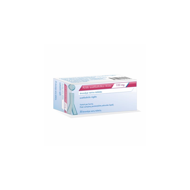 ACIDO ACETILSALICILICO ARISTO 100mg skr. neir. tab. N30