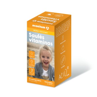 Aconitum kramtomosios tabletės Saulės vitaminas N30