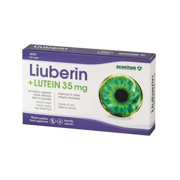 ACONITUM maisto papildas LIUBERIN + LUTEIN 35 mg, 30 kaps.