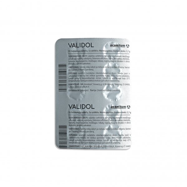 ACONITUM maisto papildas VALIDOL, 10 tab.