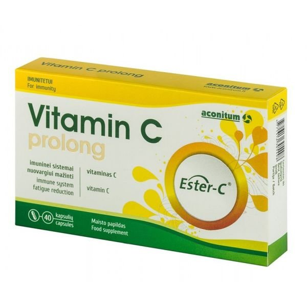 ACONITUM maisto papildas VITAMINAS C PROLONG, 40 kaps.