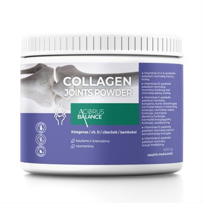 ACORUS BALANCE COLLAGEN JOINTS POWDER, Milteliai geriamajam tirpalui, 400 g