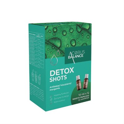 ACORUS BALANCE DETOX SHOTS, ., 12 buteliukų, 10 ml