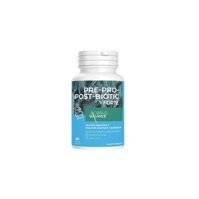 ACORUS BALANCE GEROSIOS BAKTERIJOS PRE-PRO-POSTI-BIOTIC FORTE, 60 kapsulių