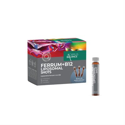 ACORUS BALANCE LIPOSOMINĖ GELEŽIS + B12, geriamasis tirpalas, N14, 25 ml
