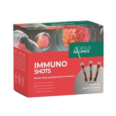 ACORUS BALANCE maisto papildas imunitetui IMMUNO SHOTS, x 25 ml, 14 vnt