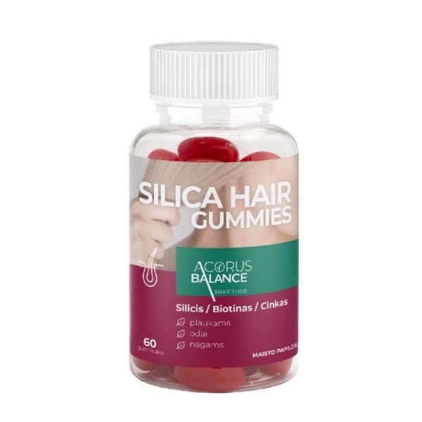 ACORUS BALANCE maisto papildas plaukams SILICA HAIR GUMMIES, 60 guminukų