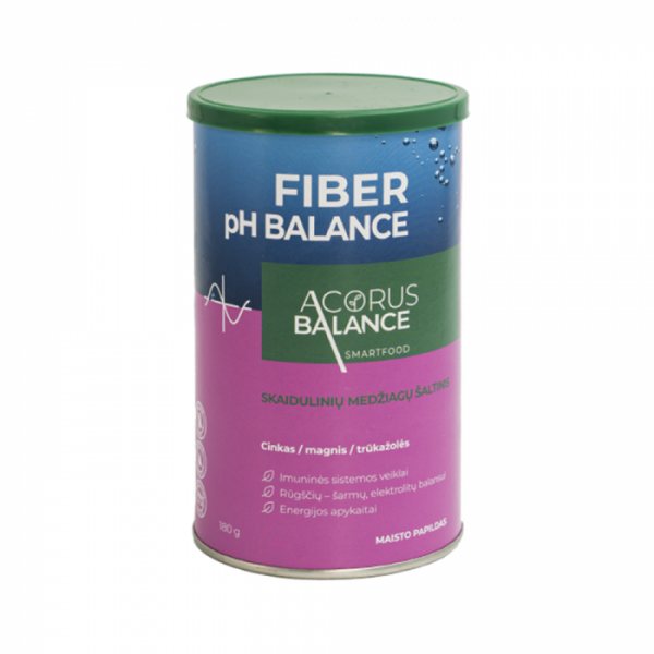 ACORUS BALANCE maisto papildas skaidulos rūgščių-šarmų balansui FIBER PH, 180 g