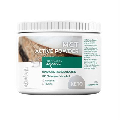 ACORUS BALANCE MCT ACTIVE POWDER, milteliai geriamajam tirpalui, 400 g
